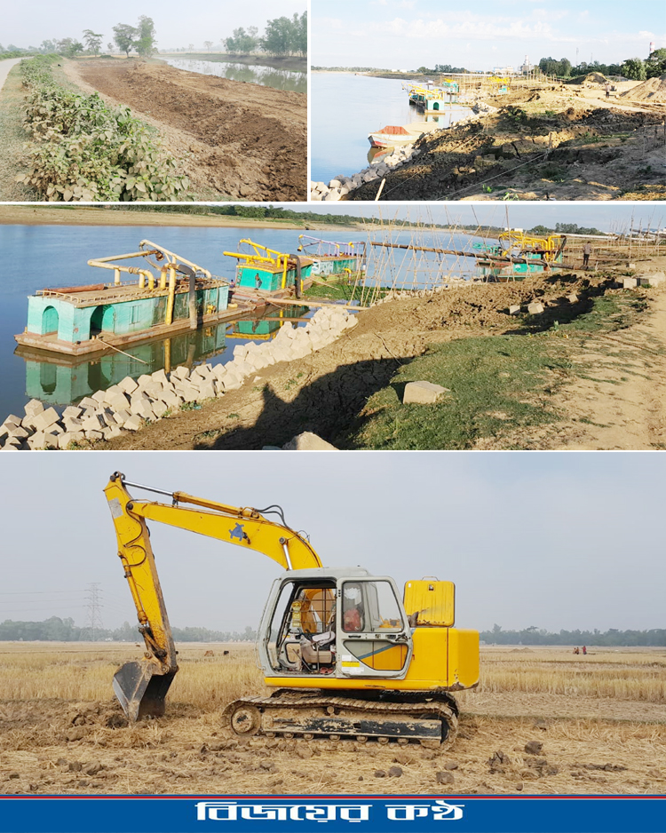 সিন্ডিকেটে সাবাড় হচ্ছে ফসলি জমির মাটি ও নদী চরের বালু